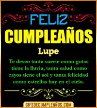GIF Frases de Cumpleaños Lupe
